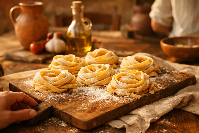 Frische Tagliatelle